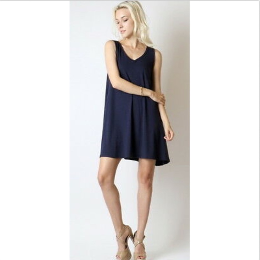 NEW Tank Tunic Top/Swing Mini Dress Navy.